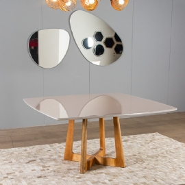 MESA DE JANTAR PROSA VIDRO  APOLO CASA
